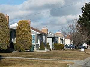A row of houses in North Pocatello