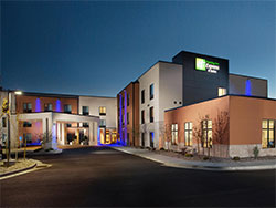 An exterior photograph of the Holiday Inn Express & Suites Pocatello