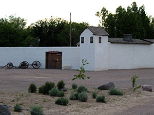 Exterior photograph of the Fort Hall Replica in Pocatello, Idaho