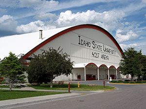 Exterior photograph of the Holt Arena in Pocatello, Idaho
