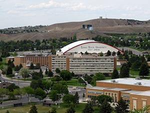Exterior photograph of the Idaho State University in Pocatello, Idaho