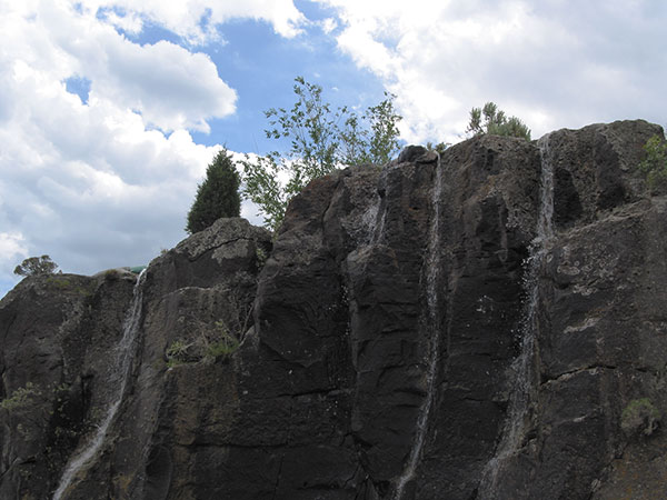 Lava rock cliffs in southern Pocatello